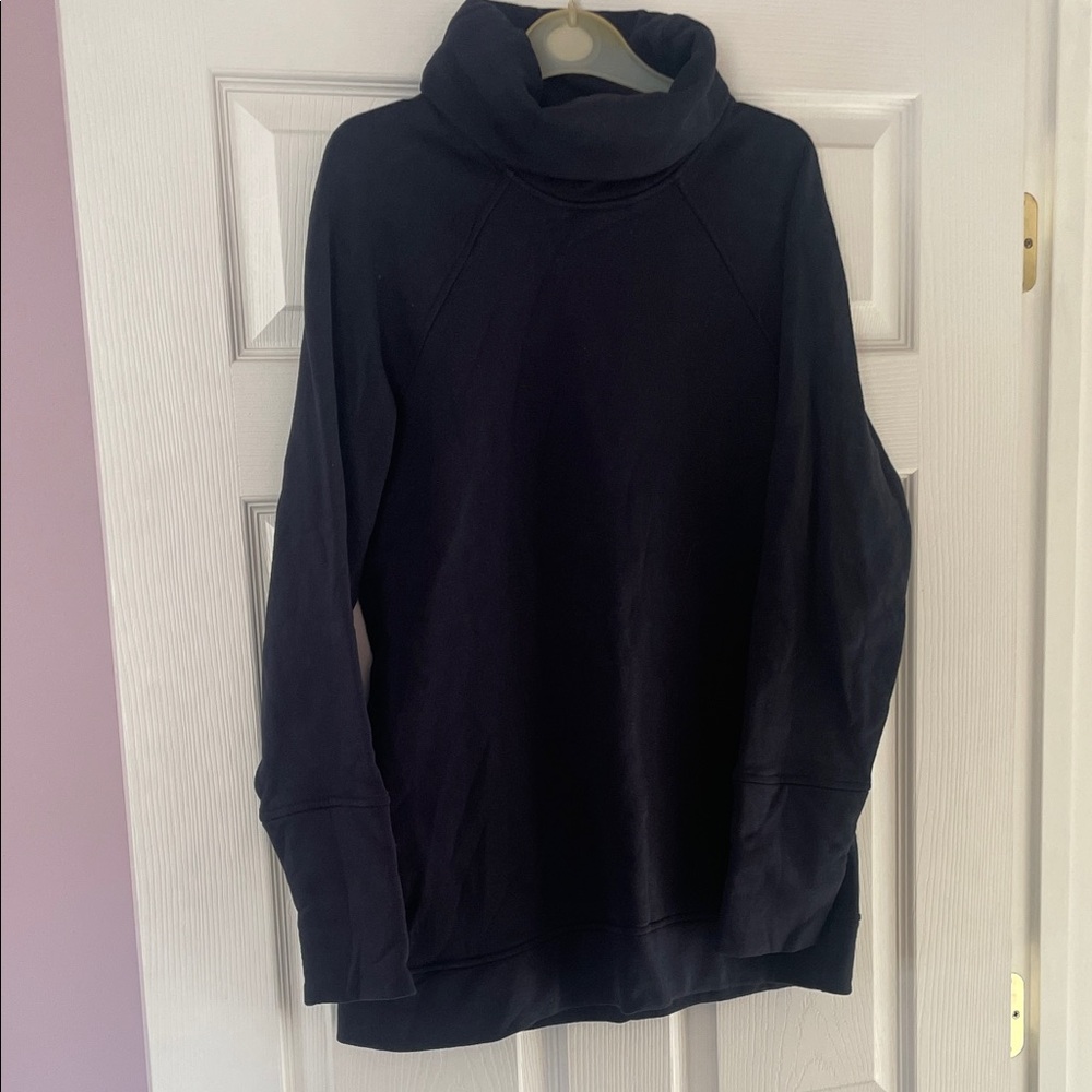 Elegant Black Cowl Neck Sweater